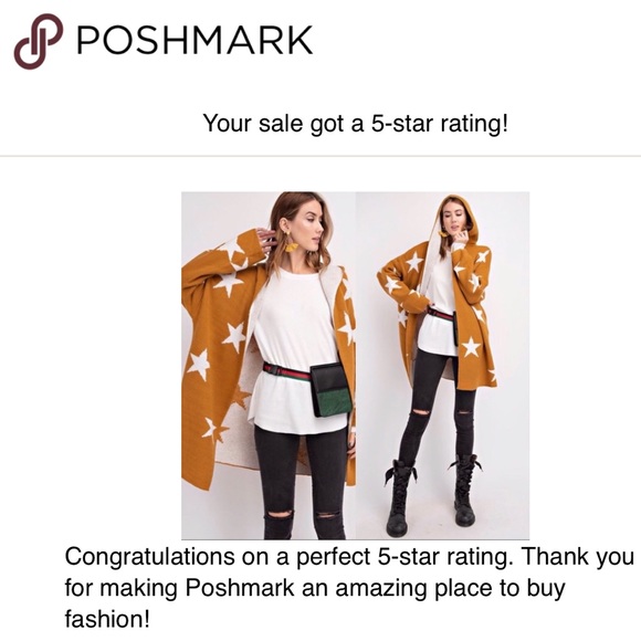 LAST1️⃣//REVERSIBLE MUSTARD STARS CARDIGAN - Picture 3 of 8